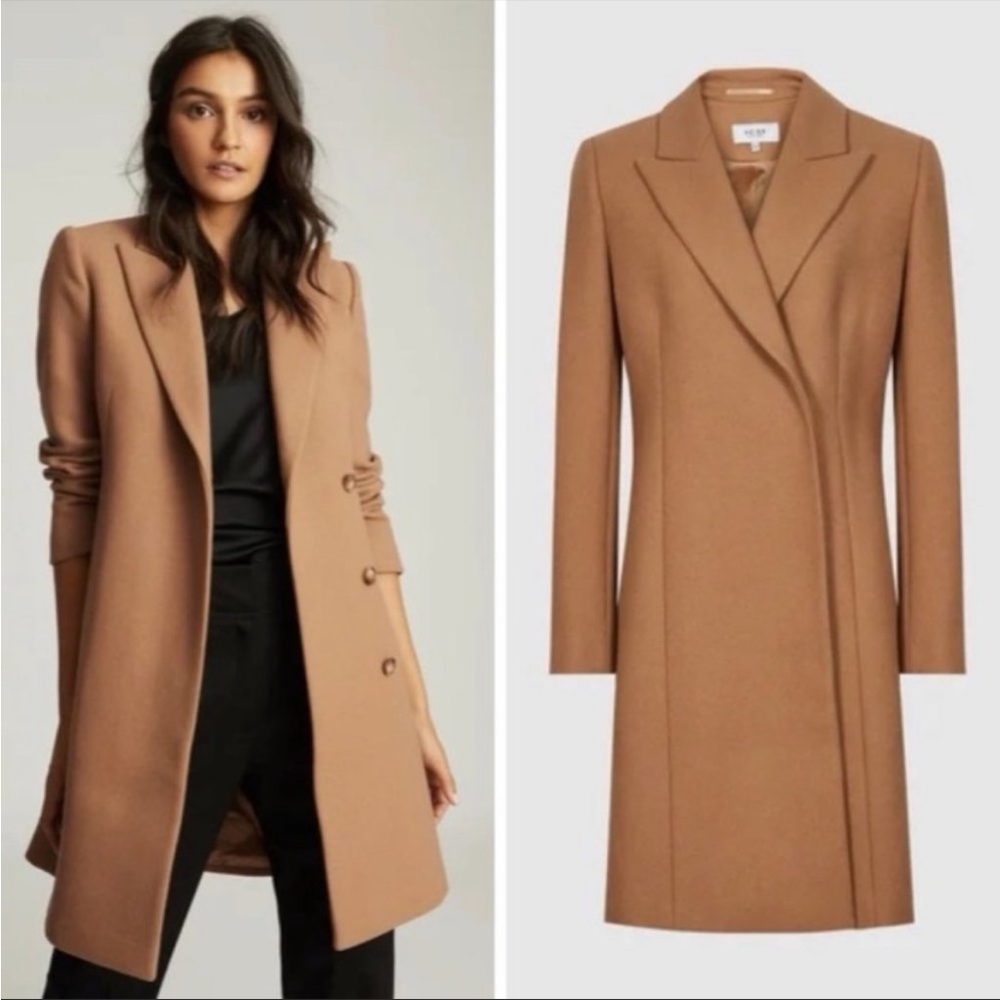 Reiss Evie coat camel size 2